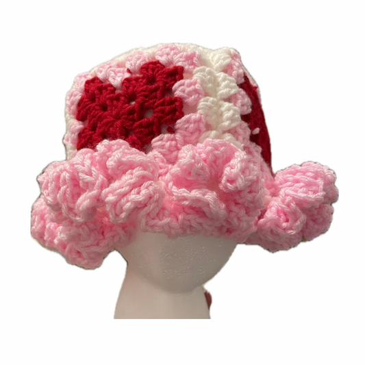Be My Valentine Ruffle Hat